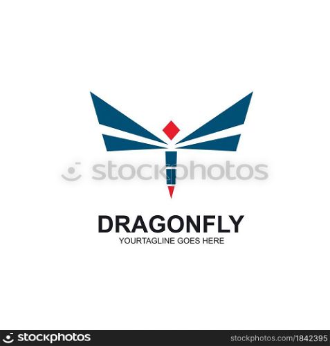 dragonfly icon vector concept design web template