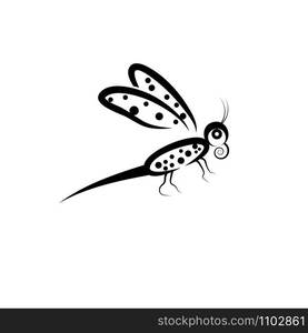 Dragonfly illustration icon design template vector