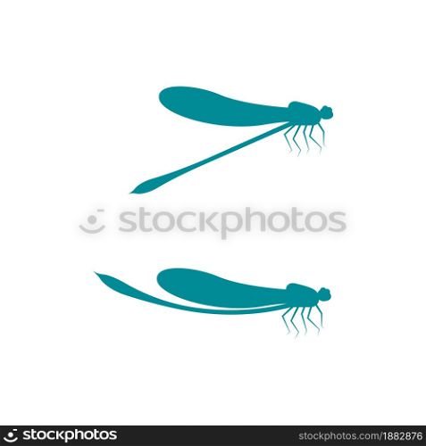Dragonfly illustration icon design template vector