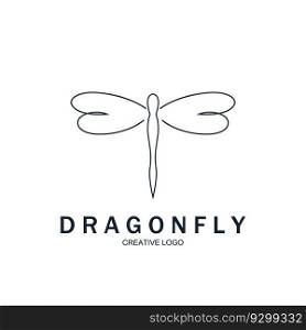Dragonfly illustration icon design template vector