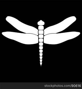 Dragonfly it is white icon .. Dragonfly it is white icon . Flat style .
