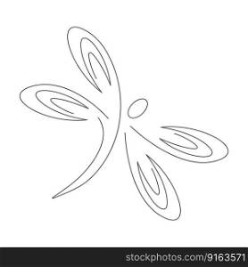 Dragonfly logo icon design illustration
