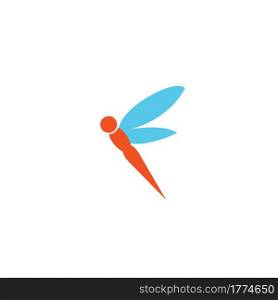 Dragonfly logo template icon design