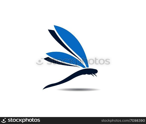 Dragonfly logo vector template