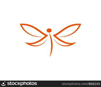 Dragonfly logo vector template