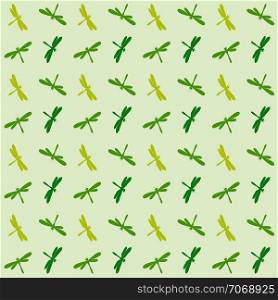 Dragonfly vector art background design for fabric and decor. Seamless pattern