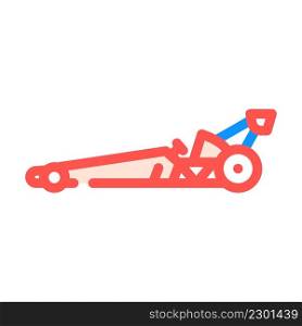 dragster sport car color icon vector. dragster sport car sign. isolated symbol illustration. dragster sport car color icon vector illustration
