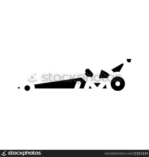 dragster sport car glyph icon vector. dragster sport car sign. isolated contour symbol black illustration. dragster sport car glyph icon vector illustration
