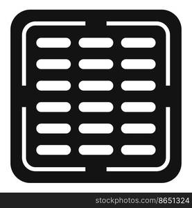 Drain cover icon simple vector. City road. Street sewage. Drain cover icon simple vector. City road