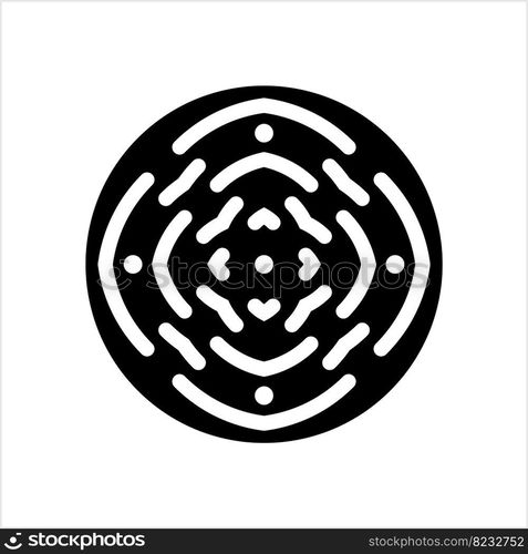 Drain Hole Grille Icon, Sink Grille Icon Vector Art Illustration