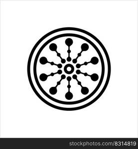 Drain Hole Grille Icon, Sink Grille Icon Vector Art Illustration