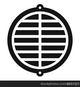 Drain manhole icon simple vector. City road. Pit circle. Drain manhole icon simple vector. City road