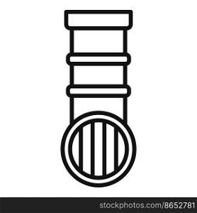 Drain pipe icon outline vector. Service plumber. Sink faucet. Drain pipe icon outline vector. Service plumber