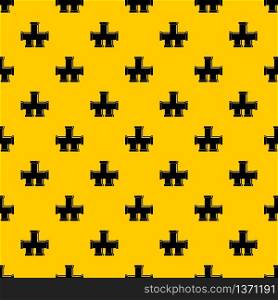 Drain system pattern seamless vector repeat geometric yellow for any design. Drain system pattern vector