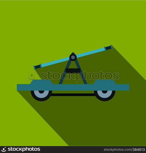 Draisine or handcar icon. Flat illustration of handcar vector icon for web design. Draisine or handcar icon, flat style