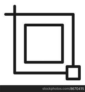 Draw image icon outline vector. Edit tool. Document data. Draw image icon outline vector. Edit tool