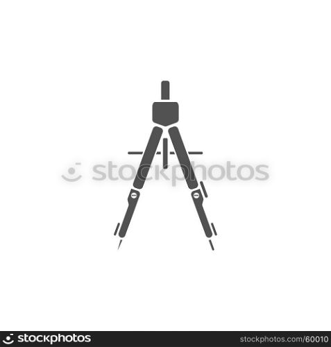 Drawing compass icon on a white background