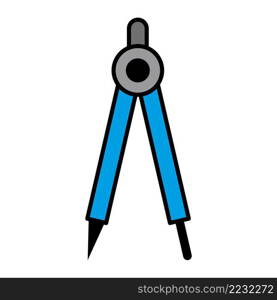 Drawing compass icon vector sign and symbols on trendy design.