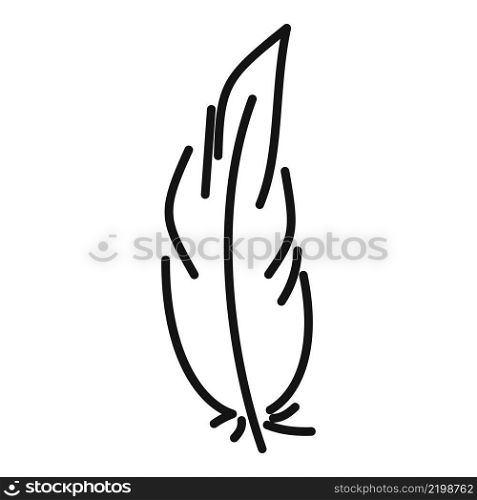 Drawing feather icon outline vector. Ink pen. Smooth light. Drawing feather icon outline vector. Ink pen