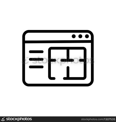 drawing house plan icon vector. drawing house plan sign. isolated contour symbol illustration. drawing house plan icon vector outline illustration