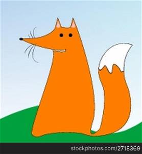 drawing of a fox, vector art illustration, more drawings in my gallery.