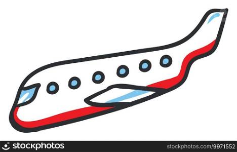 Drawing plane, illustration, vector on white background