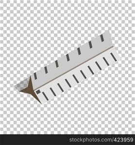 Drawing ruler isometric icon 3d on a transparent background vector illustration. Drawing ruler isometric icon