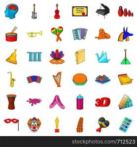 Drawing tool icons set. Cartoon style of 36 drawing tool vector icons for web isolated on white background. Drawing tool icons set, cartoon style