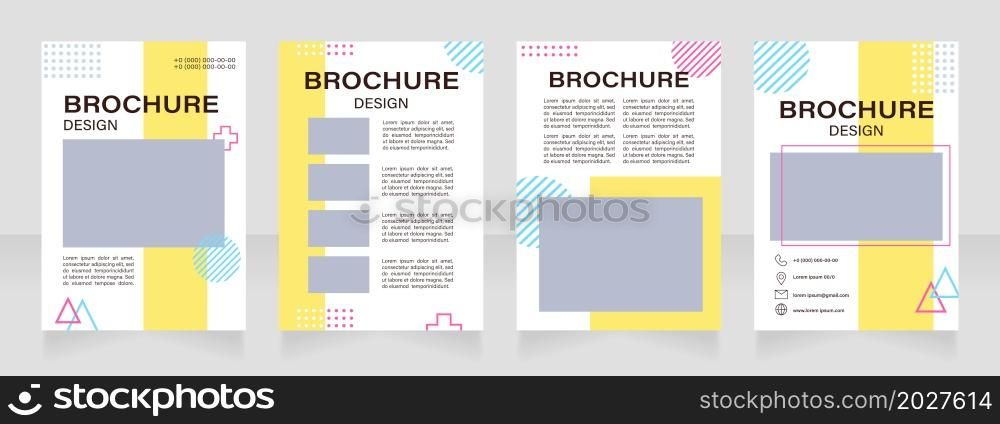 Drawing tutorial blank brochure layout design. Painting seminar. Vertical poster template set with empty copy space for text. Premade corporate reports collection. Editable flyer paper pages. Drawing tutorial blank brochure layout design