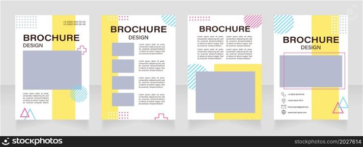 Drawing tutorial blank brochure layout design. Painting seminar. Vertical poster template set with empty copy space for text. Premade corporate reports collection. Editable flyer paper pages. Drawing tutorial blank brochure layout design