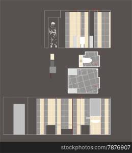 Drawing walls of residential premises interior color