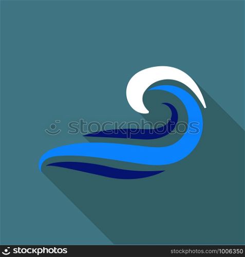 Drawing wave icon. Flat illustration of drawing wave vector icon for web. Drawing wave icon, flat style