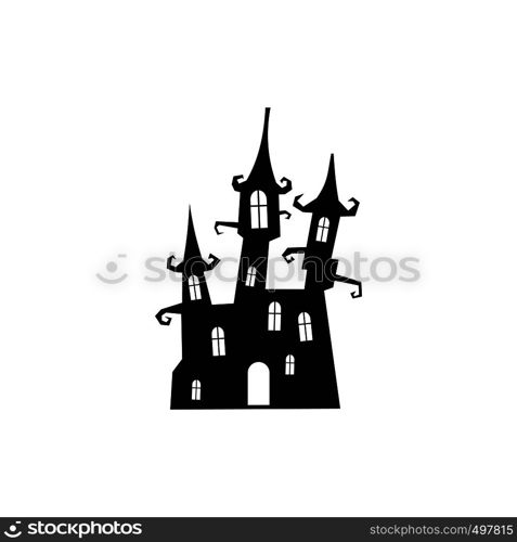 Dream castle icon. Black simple style on white. Dream castle icon