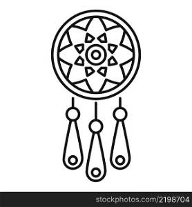 Dream catcher icon outline vector. Tribal indian. Feather native. Dream catcher icon outline vector. Tribal indian