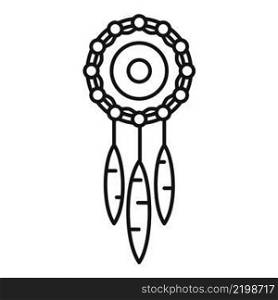 Dream catcher style icon outline vector. Native indian. Aztec print. Dream catcher style icon outline vector. Native indian