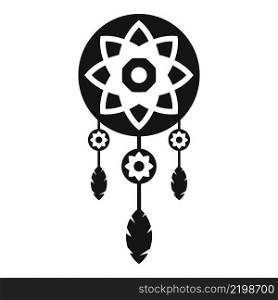 Dream catcher style icon simple vector. Native indian. Aztec print. Dream catcher style icon simple vector. Native indian