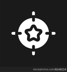Dream chasing dark mode glyph ui icon. Get better opportunity. User interface design. White silhouette symbol on black space. Solid pictogram for web, mobile. Vector isolated illustration. Dream chasing dark mode glyph ui icon