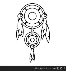 Dreamcatcher icon. Outline illustration of dreamcatcher vector icon for web. Dreamcatcher icon, outline style