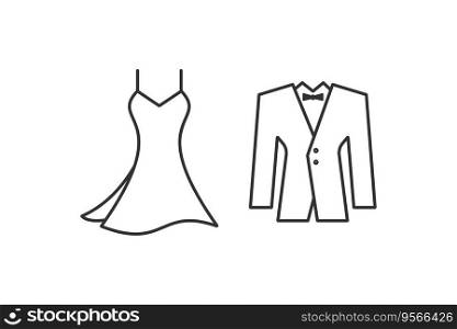 Dress and suit icon. Vector illustration design.