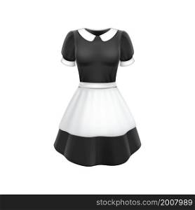 Dress black lady. Evening glamour. Fabric feminine. Hot style dress. 3d realistic vector. Dress black lady vector