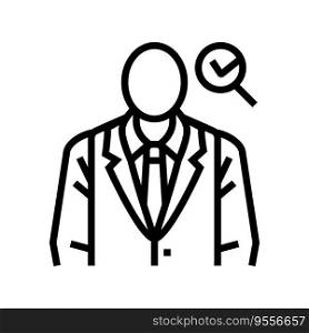 dress code etiquette interview job line icon vector. dress code etiquette interview job sign. isolated contour symbol black illustration. dress code etiquette interview job line icon vector illustration