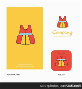 Dress Company Logo App Icon and Splash Page Design. Creative Business App Design Elements