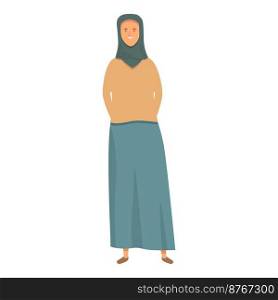 Dress culture icon cartoon vector. Muslim fashion. Asian happy. Dress culture icon cartoon vector. Muslim fashion