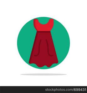 Dress, Girl, Wedding Abstract Circle Background Flat color Icon