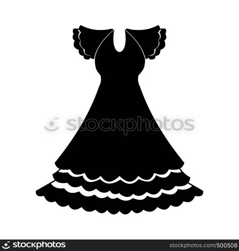 Dress icon in simple style isolated on white background. Dress icon, simple style