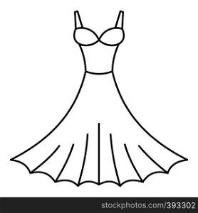 Dress icon. Outline illustration of dress vector icon for web. Dress icon, outline style