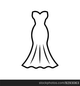 Dress icon vector on trendy design