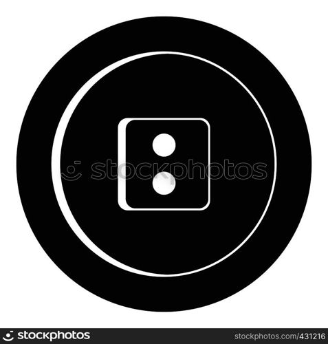 Dress round button icon. Simple illustration of dress round button vector icon for web. Dress round button icon, simple style