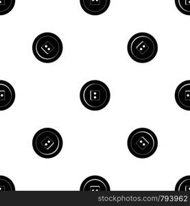 Dress round button pattern repeat seamless in black color for any design. Vector geometric illustration. Dress round button pattern seamless black