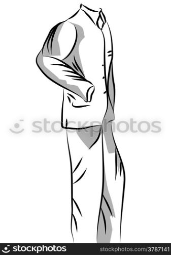dress suit isolated on a white background